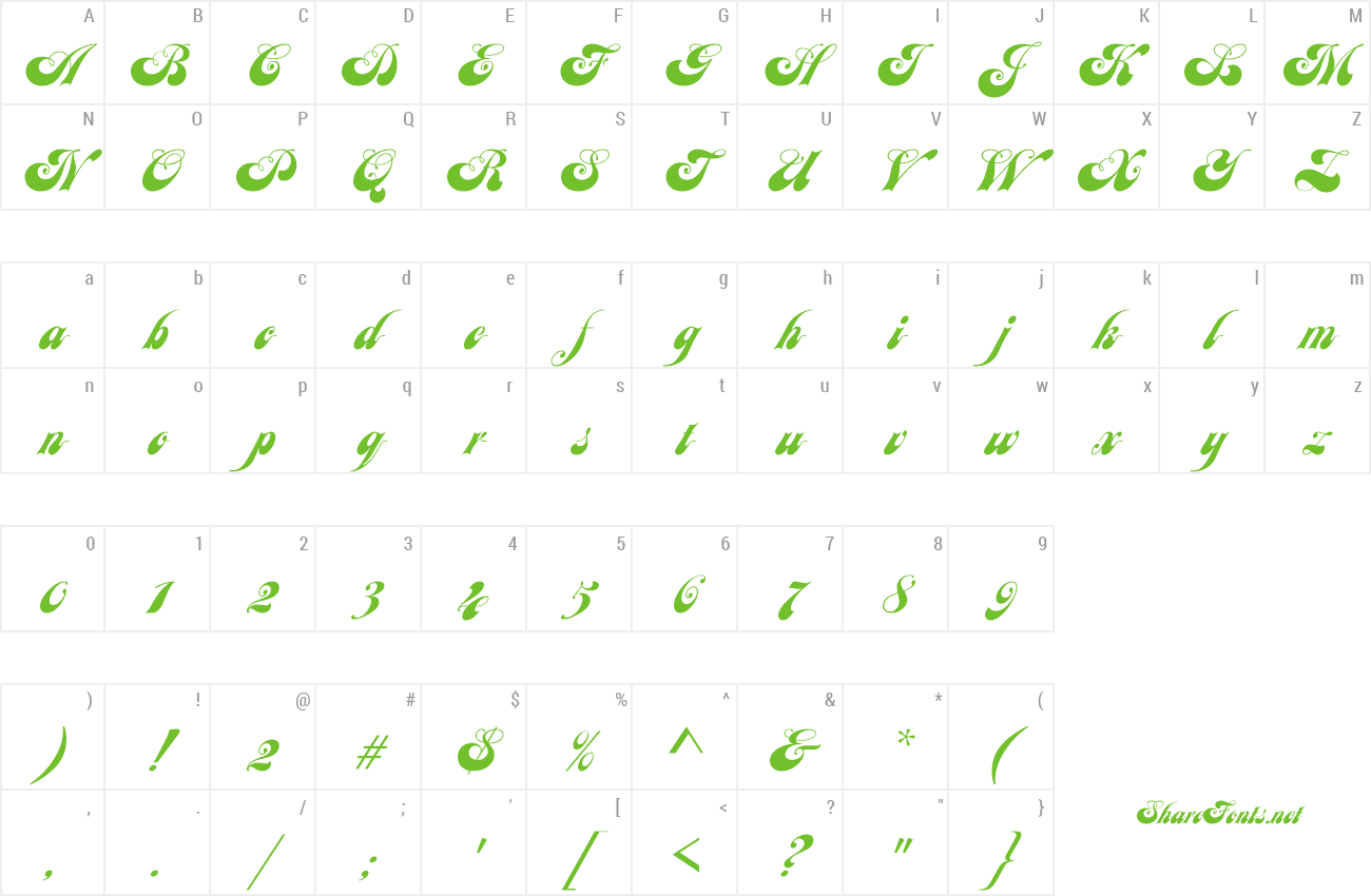 Font Julia Script preview